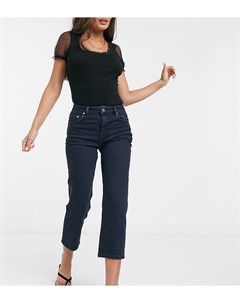 Темные прямые джинсы с завышенной талией ASOS DESIGN Petite Asos petite