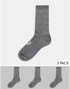 Набор из 3 пар серых носков Asics