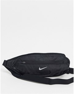 Черная большая сумка кошелек на пояс Running Nike