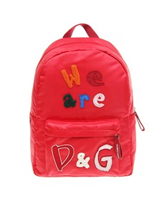 Красный рюкзак с логотипом 35х28х18 см детский Dolce&gabbana