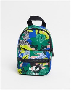 Синий рюкзак с геометрическим принтом и 3D эффектом Adidas originals