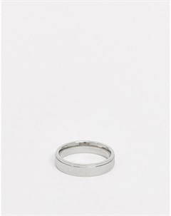 Серебристое кольцо из нержавеющей стали с римскими цифрами Asos design