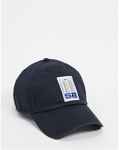 Черная кепка в полоску с логотипом Nike sb