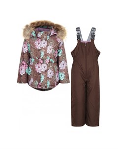 Комплект для девочки куртка и полукомбинезон Цветы 441 Д Kvartet