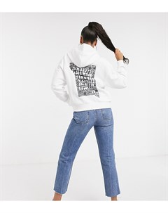 Худи белого цвета с логотипом на спине эксклюзивно для ASOS Calvin klein jeans
