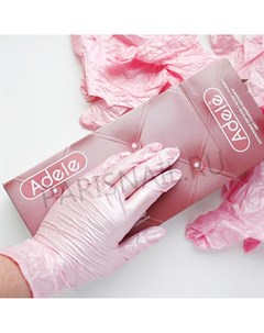 Перчатки розовый перламутр S 50 пар Adele