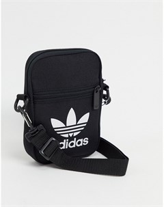 Черная сумка через плечо с логотипом Adidas originals