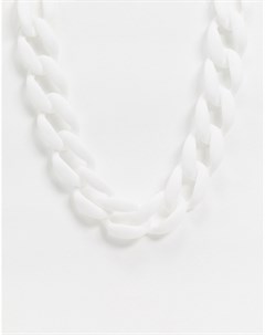Белое ожерелье Asos design