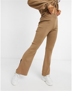 Коричневые широкие брюки от комплекта для дома Asos design