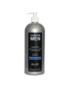 Шампунь для волос и тела освежающий Premier for Men Ollin professional