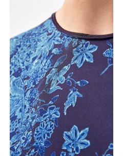 Шелковое платье макси из крепдешина с паттерном Bluegrace Composition Valentino