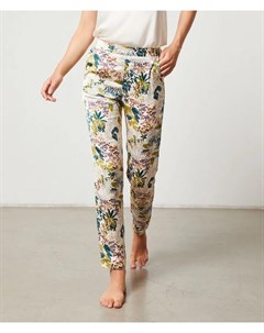 Атласные брюки с цветочным принтом GANNY Etam
