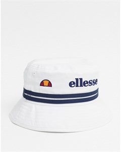 Белая панама с полосками и логотипом Ellesse