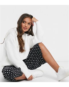 Пушистый oversized джемпер с круглым вырезом ASOS DESIGN Petite Asos petite