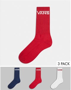 3 пары носков синего красного цвета Vans