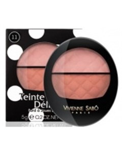 Двойные румяна Teinte Delicate D215216011 11 розоватый холодный персиковый теплый 5 г 2 3 5 г Vivienne sabo (франция)