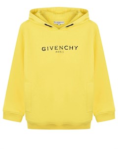 Желтая толстовка худи с логотипом детская Givenchy