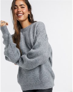 Пушистый свитер в стиле oversized с круглым вырезом Asos design