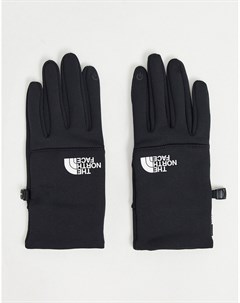 Черные перчатки с белым логотипом Etip The north face