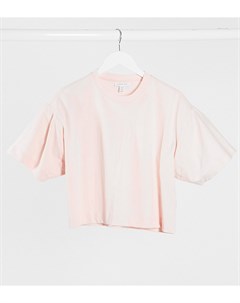 Розовая свободная футболка Topshop petite