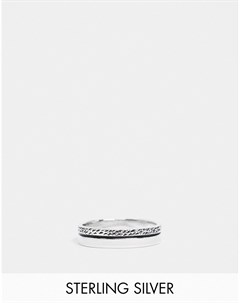 Серебряное фактурное кольцо Asos design