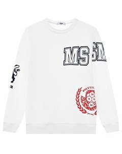 Белый свитшот с логотипом детский Msgm