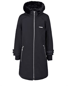 Черное пальто с отделкой из эко меха детское Givenchy
