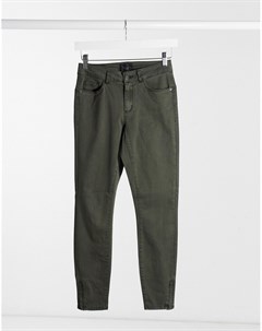Темно зеленые джинсы скинни Vero moda
