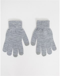 Серые меланжевые перчатки для сенсорных экранов Svnx