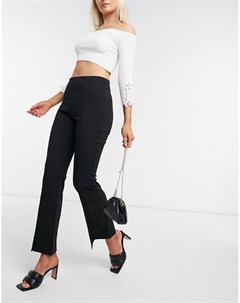 Черные брюки с разрезами Vero moda