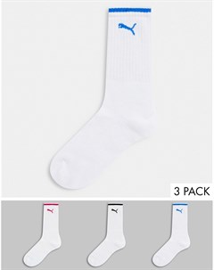 Набор из 3 пар белых носков с логотипом Puma