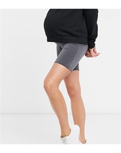 Темно серые облегающие шорты от комплекта Club L London Maternity Club l maternity