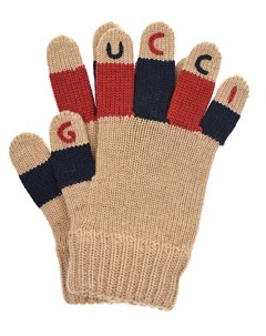 Бежевые перчатки из шерсти детские Gucci