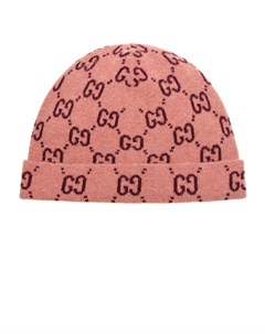 Розовая шапка с логотипом детская Gucci