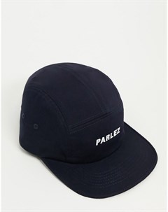 Темно синяя 5 панельная вельветовая кепка Parlez