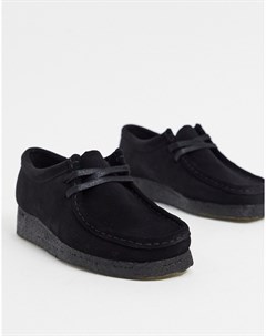 Черные замшевые туфли на плоской подошве Clarks originals