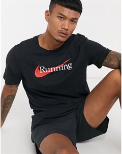 Черная футболка с логотипом essential Nike running