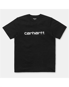 Футболка S S Script T Shirt White Black 2021 Carhartt wip
