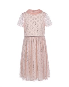 Розовое платье с логотипом из страз детское Gucci