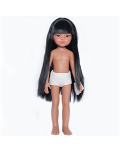 Кукла Мэйли без одежды 32 см глаза коричневые челка волосы до колен Paola reina