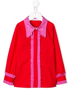 Блузка с вышивкой на воротнике Vivetta kids