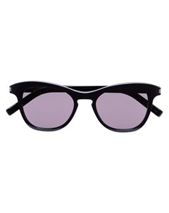 Солнцезащитные очки Havana в круглой оправе Saint laurent eyewear