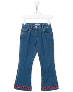 Расклешенные джинсы с узором зигзаг Mimisol
