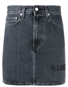 Джинсовая юбка с вышитым логотипом Helmut lang