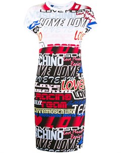 Платье футболка с логотипом Love moschino