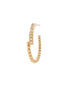 Золотая серьга кольцо Perla с бриллиантом Kimai