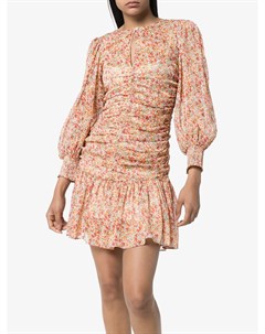 Платье мини с цветочным принтом и сборками Bytimo