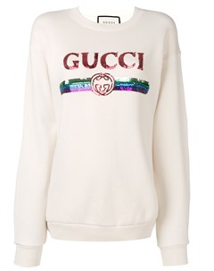 Толстовка с логотипом и пайетками Gucci