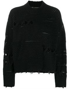 Трикотажный свитер с эффектом потертости Versace