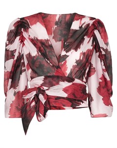 Блузка с запахом и цветочным принтом Alexandre vauthier